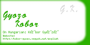 gyozo kobor business card